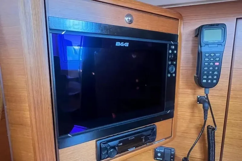 Arya Yacht Photos Pics B&G navigation system and radio on 2010 X Yachts X-50 sailboat.