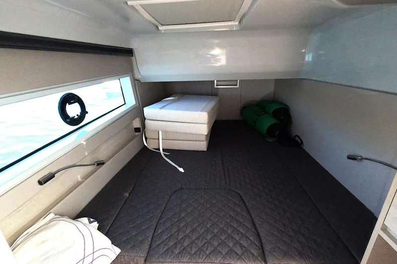  Yacht Photos Pics Cozy interior cabin of 2025 Catana YOT 41 with modern design and comfortable bedding.