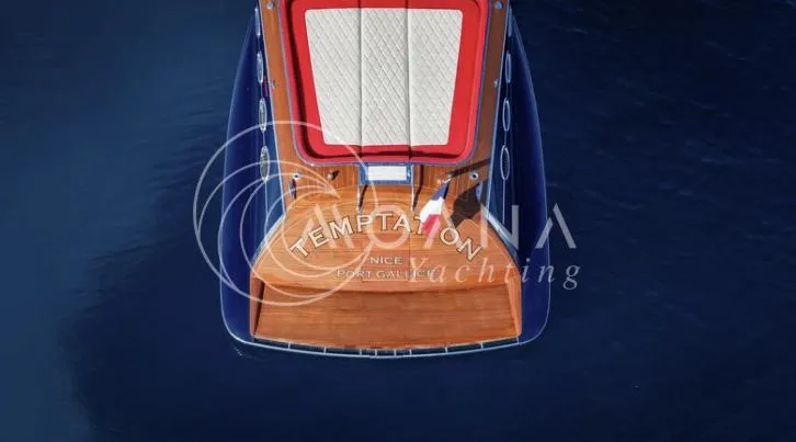 Temtation Yacht Photos Pics Top view of 2011 J Craft Torpedo R 42 yacht on deep blue water.