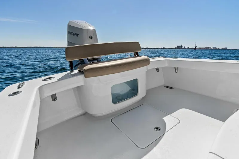  Yacht Photos Pics 2024 Custom Center Console High Ground Boatworks on open water, featuring Mercury engine.