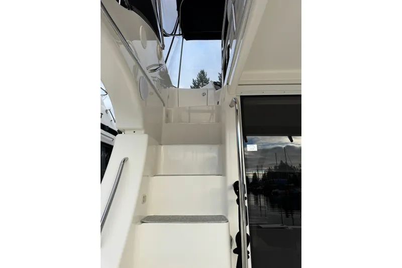 Stormer Yacht Photos Pics Staircase on 2005 Silverton 34 Convertible yacht, leading to upper deck.