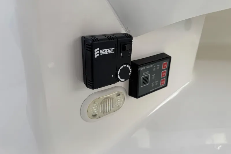 Stormer Yacht Photos Pics Control panel on 2005 Silverton 34 Convertible boat featuring Espar heater system.