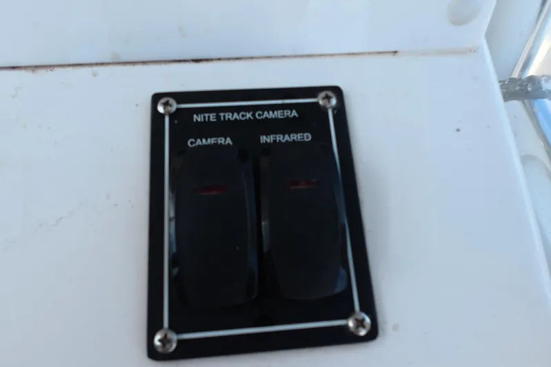  Yacht Photos Pics Nite Track Camera controls on 2023 Invincible 33 Catamaran dashboard.