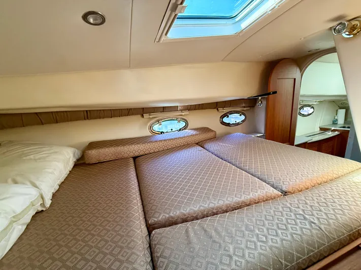  Yacht Photos Pics Luxurious cabin interior of 2007 Glacier Bay 3480 Ocean Runner yacht.