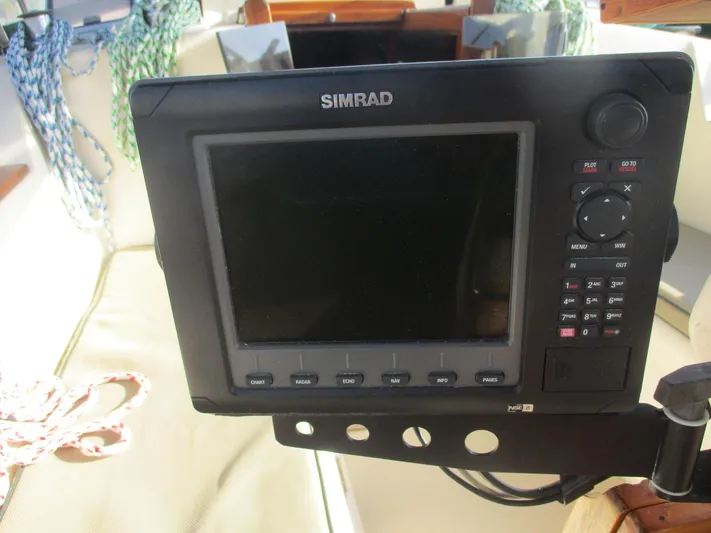  Yacht Photos Pics Simrad navigation system on 1999 Island Packet 380 sailboat.