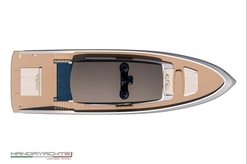  Yacht Photos Pics Top view of 2025 MandaYachts S06 luxury yacht design.