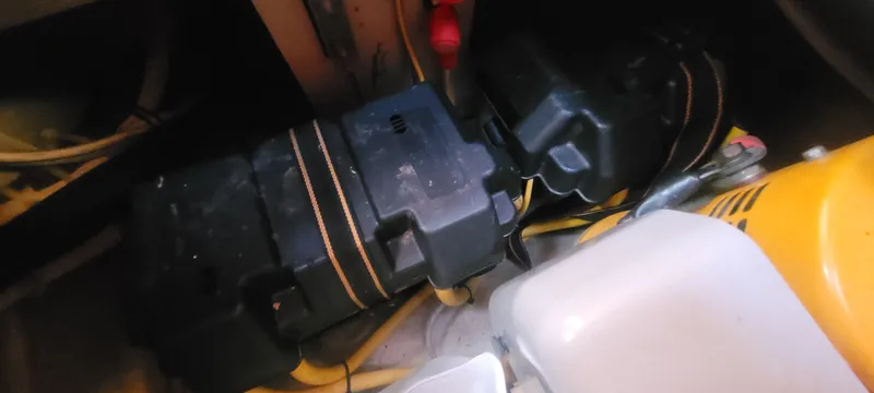 Midnight Yacht Photos Pics Battery compartment of 2001 Sabreline 43 Flybridge Motoryacht with Cockpit.