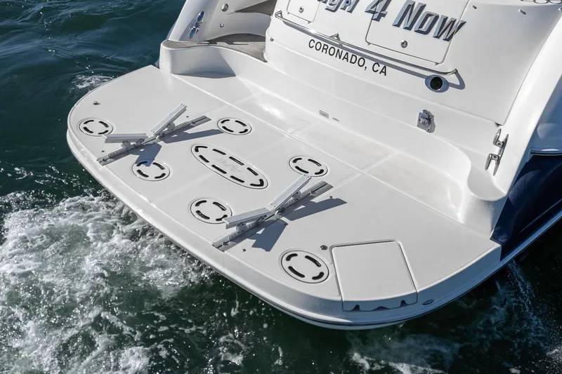 Enough 4 Now! Yacht Photos Pics 2005 Sea Ray 500 Sundancer yacht stern platform on water, Coronado, CA.