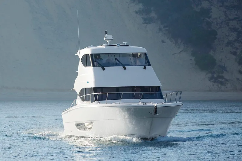 Rosewood Yacht Photos Pics 2020 Maritimo M51 yacht cruising on calm waters.