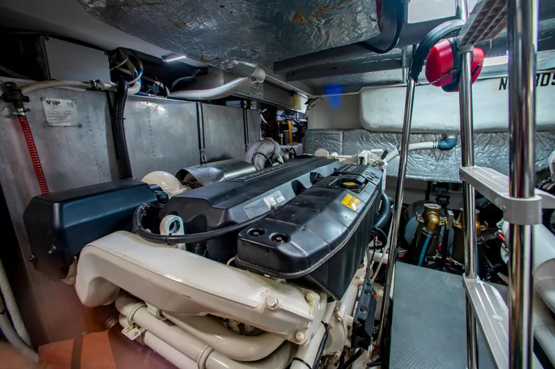  Yacht Photos Pics Engine room of Absolute 56 FLY yacht, year 2015.