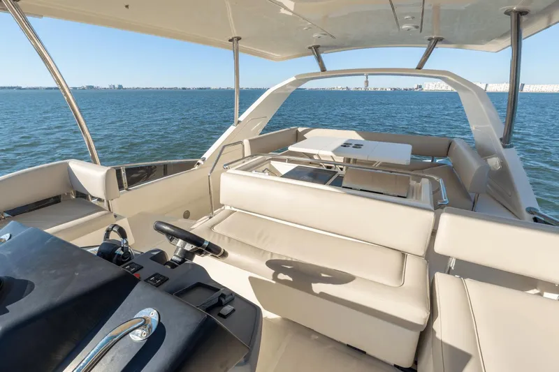 Cay Sera Yacht Photos Pics Luxurious Aquila 44 boat, 2019, on open water.