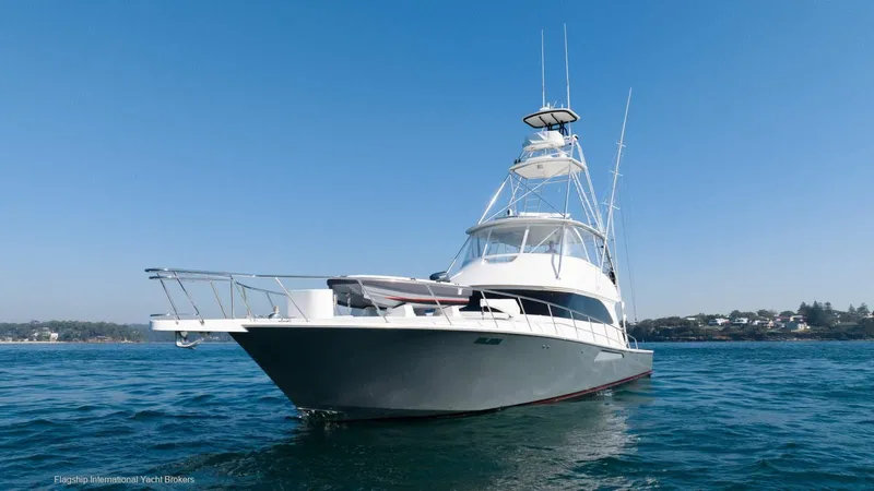 Viking 60 Yacht Photos Pics 2008 Viking 60 Convertible yacht on open water, clear sky background.