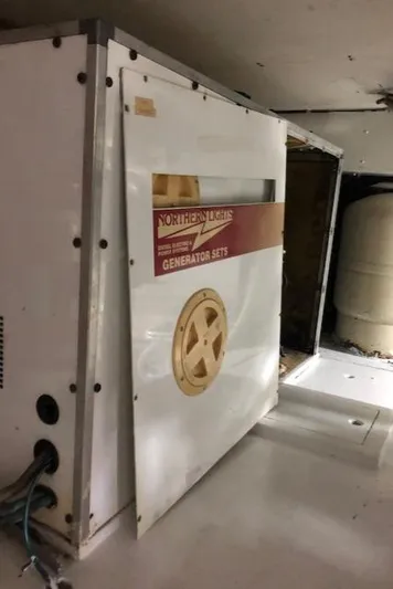  Yacht Photos Pics Northern Lights generator set in a 1997 Bertram Convertible boat.