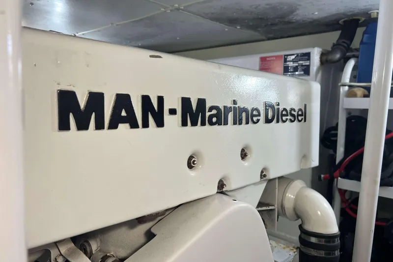  Yacht Photos Pics MAN Marine Diesel engine in a 2007 Henriques 42 Express boat.