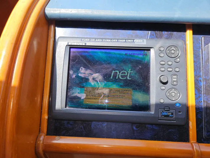  Yacht Photos Pics Navigation system on 1998 Astondoa 72 GLX Extended Platform yacht dashboard.