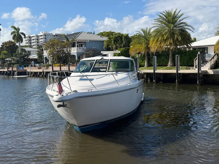  Yacht Photos Pics 2006 Tiara Yachts 4300 Sovran on water near palm trees.