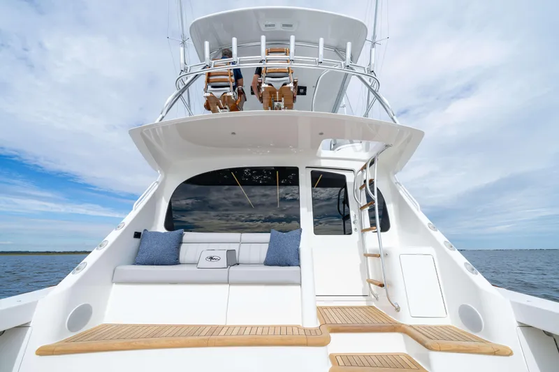 2026 Viking 50c Yacht Photos Pics 2026 Viking 50 Convertible yacht with sleek design and luxurious seating.