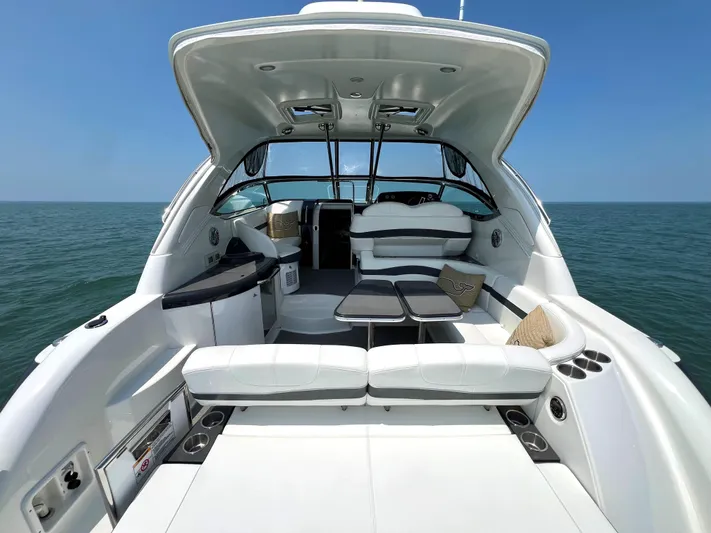  Yacht Photos Pics 2017 Formula 37 Performance Cruiser, spacious deck, luxury seating, ocean backdrop.