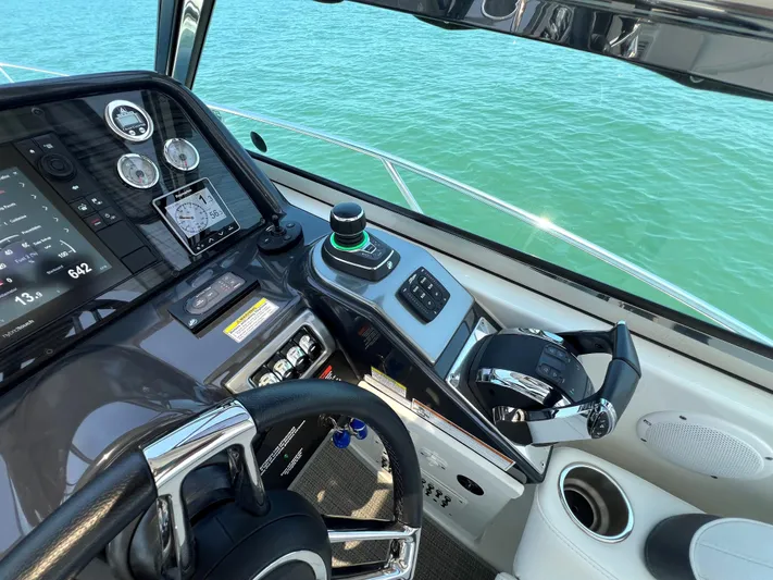  Yacht Photos Pics 2017 Formula 37 Performance Cruiser helm with advanced controls and navigation system.