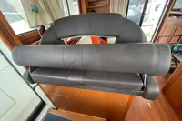 2016 Beneteau Swift Trawler 44 interior with leather seating and wooden accents.
