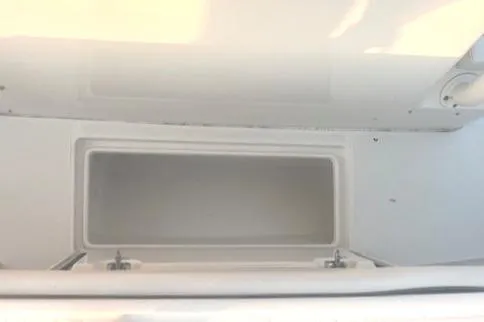  Yacht Photos Pics Empty storage compartment in a 2018 Jupiter 29 HFS boat.