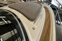 2023 Nimbus 305 Coupe with sleek deck design and cushioned seating area.