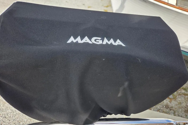 Callahan Yacht Photos Pics Black Magma grill cover on Ta Shing Taswell 44 All Season yacht, 2000 model.