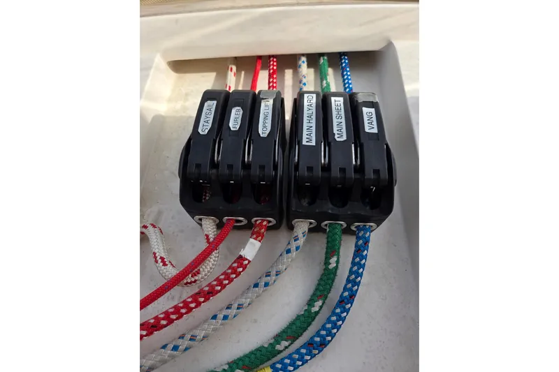 Callahan Yacht Photos Pics Sailing rope clutches on a 2000 Ta Shing Taswell 44 All Season yacht.