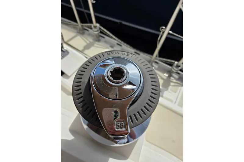 Callahan Yacht Photos Pics Close-up of a Lewmar winch on a 2000 Ta Shing Taswell 44 All Season yacht.