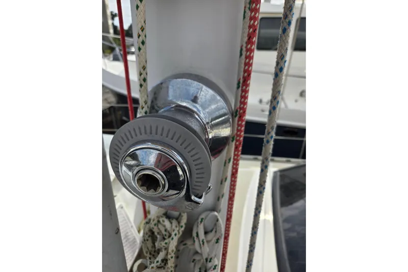 Callahan Yacht Photos Pics Close-up of a winch on a 2000 Ta Shing Taswell 44 All Season sailboat.