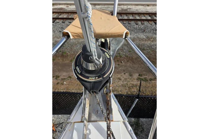 Callahan Yacht Photos Pics Close-up of a Furlex 300S furling system on a 2000 Ta Shing Taswell 44 All Season yacht.