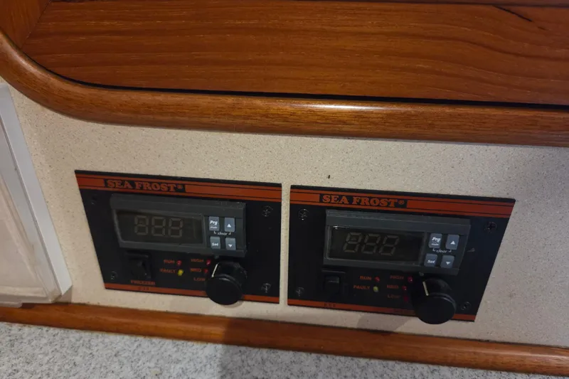 Callahan Yacht Photos Pics Sea Frost control panels on 2000 Ta Shing Taswell 44 All Season yacht.