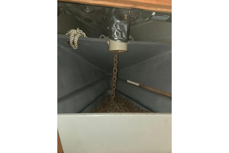 Callahan Yacht Photos Pics Anchor chain locker of 2000 Ta Shing Taswell 44 All Season yacht.
