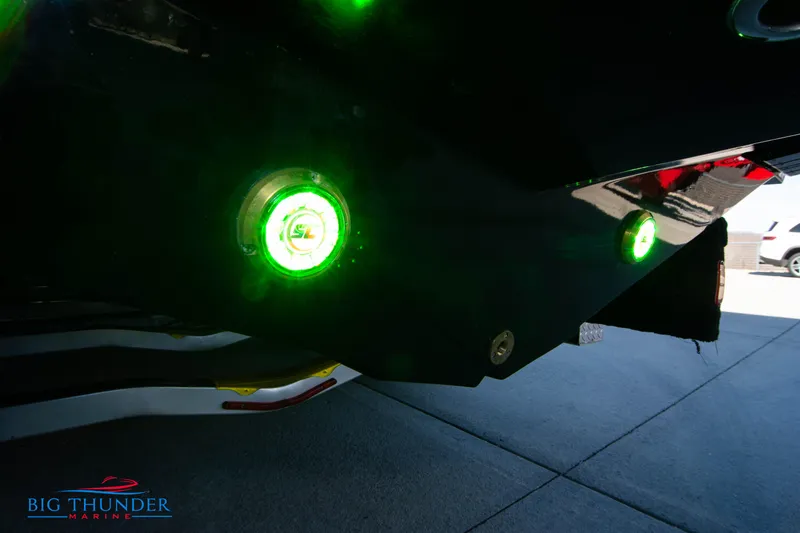  Yacht Photos Pics 2024 Donzi 39 VRZ boat with green underwater lights at Big Thunder Marine.