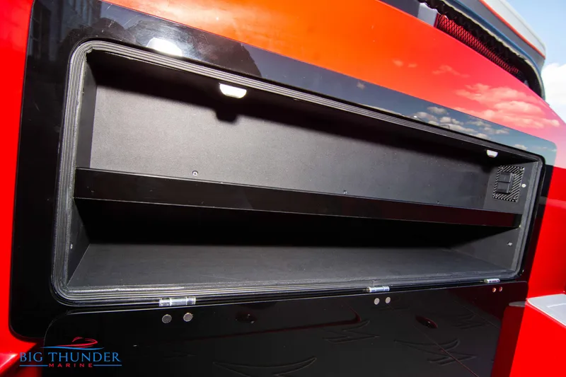  Yacht Photos Pics 2024 Donzi 39 VRZ storage compartment, Big Thunder Marine.