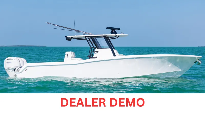  Yacht Photos Pics 2025 Invincible 36 Open Fisherman boat on water, dealer demo.