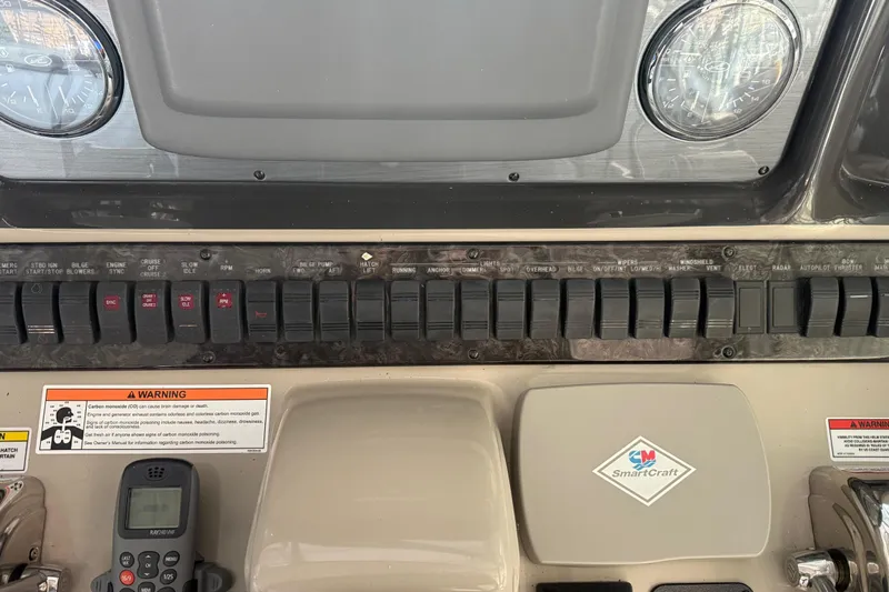  Yacht Photos Pics Control panel of a 2007 Sea Ray Sundancer 400 boat with SmartCraft system.