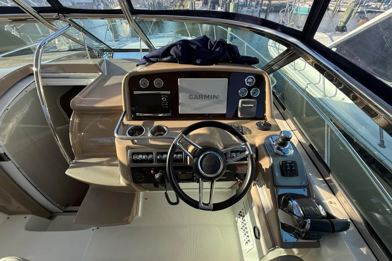  Yacht Photos Pics 2016 Formula 37 Performance Cruiser helm with Garmin navigation system.