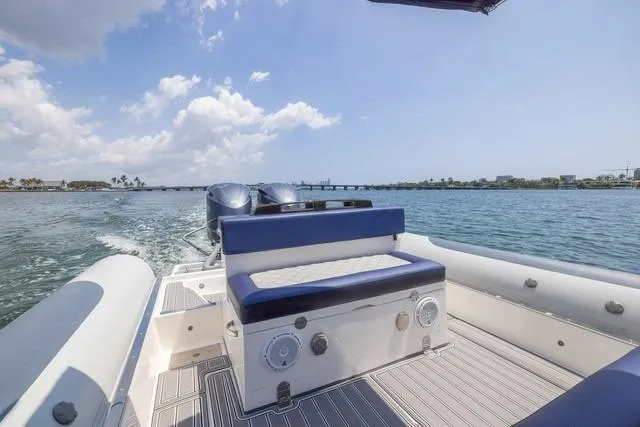  Yacht Photos Pics 2018 RIB CVL Colt 35 boat cruising on open water under a clear sky.