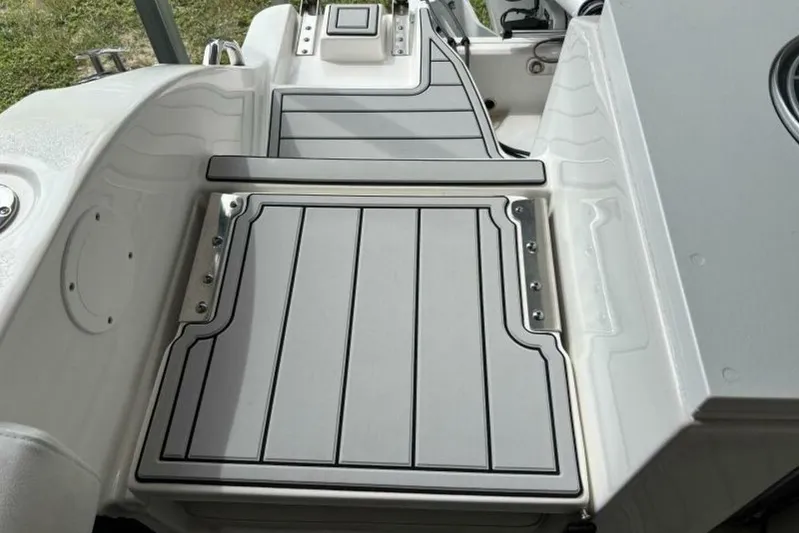  Yacht Photos Pics 2021 Sea Fox 288 Commander boat deck with sleek, modern design and durable materials.