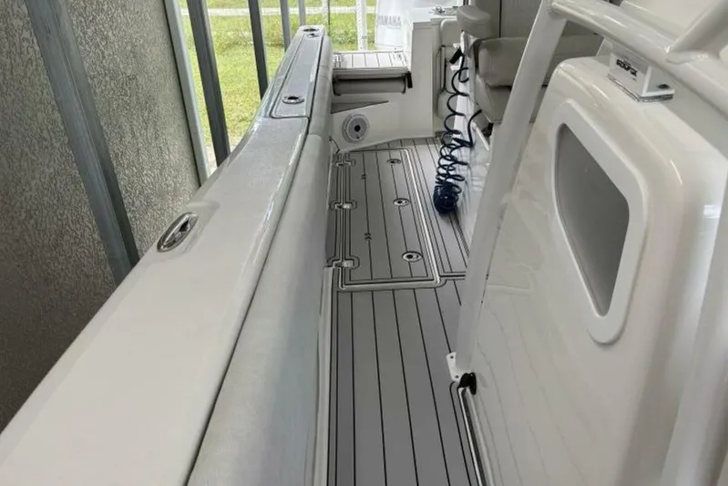  Yacht Photos Pics 2021 Sea Fox 288 Commander boat interior with sleek deck design and modern features.