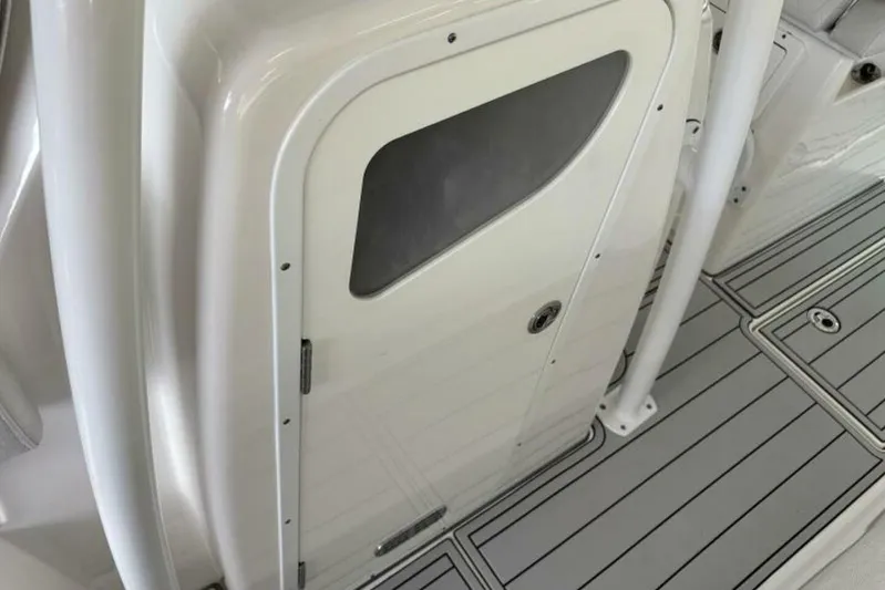  Yacht Photos Pics 2021 Sea Fox 288 Commander boat interior door and deck detail.
