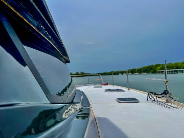 Octopus Yacht Photos Pics 2017 Fountaine Pajot Ipanema 58 Power Catamaran on calm waters.