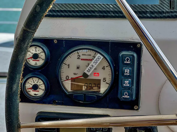 Octopus Yacht Photos Pics Close-up of the 2017 Fountaine Pajot Ipanema 58 Power Catamaran dashboard.