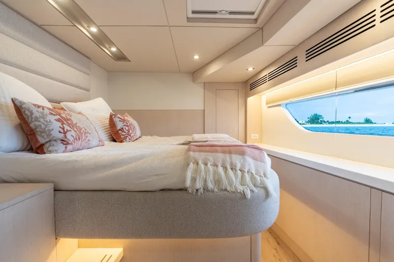  Yacht Photos Pics Luxurious cabin interior of 2025 Two Oceans 555 - 008 yacht with ocean view.