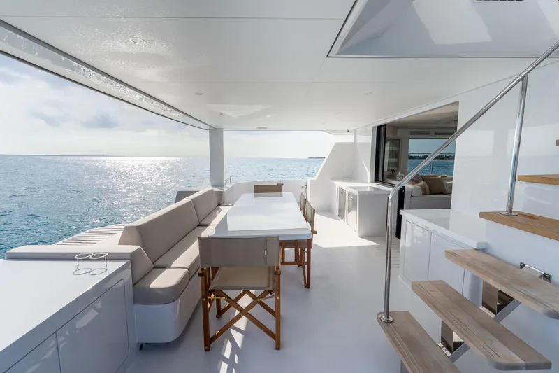  Yacht Photos Pics Luxurious Two Oceans 555 - 008 yacht interior, 2025 model, with ocean view and modern seating.