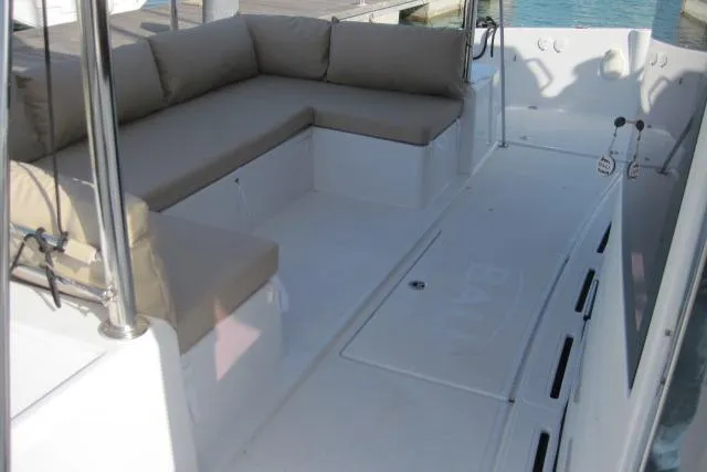  Yacht Photos Pics Spacious seating area on a 2020 Bali 4.3 catamaran deck.