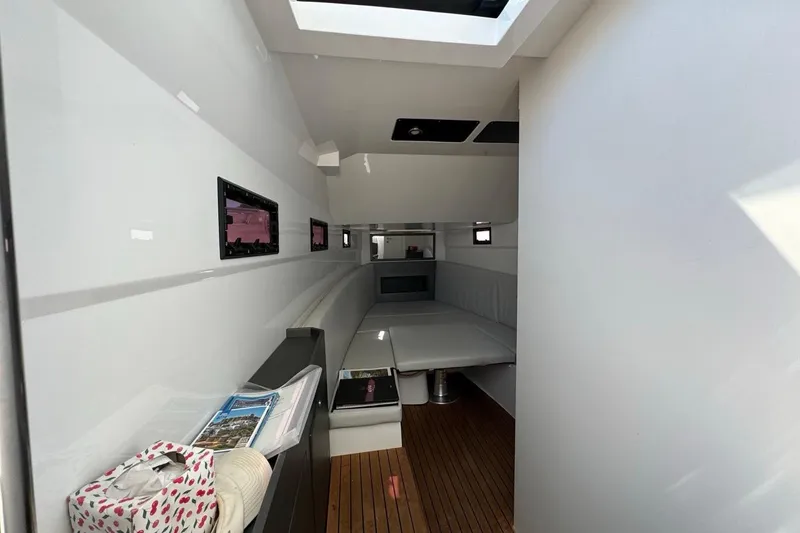 Pirelli 42 Yacht Photos Pics Interior of 2021 Pirelli P Zero 42 boat, featuring sleek design and modern furnishings.