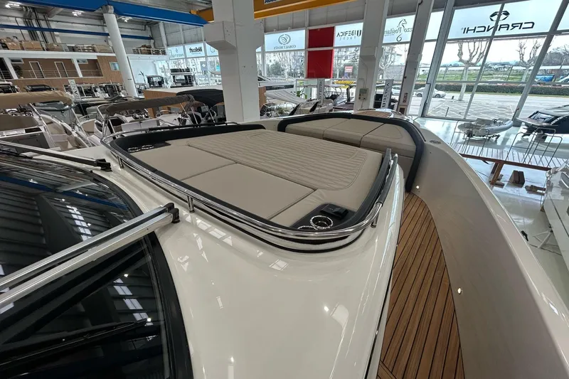  Yacht Photos Pics 2024 Cranchi A46 Luxury Tender yacht interior with sleek design and comfortable seating.