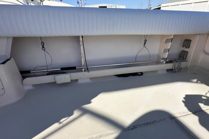  Yacht Photos Pics 2007 Grady-White Marlin 300 boat interior with seating and storage area.